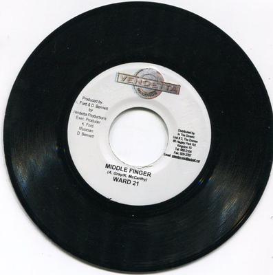 7-Zoll Schallplatte WARD 21 / JAGWA - Mittelfinger / P*ssy Middling KEINE Vendetta Record Jamaika Reggae, Ska & Dub Gebraucht