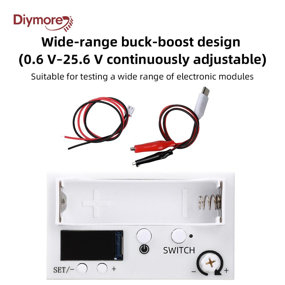 0.6V-25.6V TFT Color Screen Mini Power Supply Buck Boost Power Supply Converter 18650 Battery Voltage Current Display Module