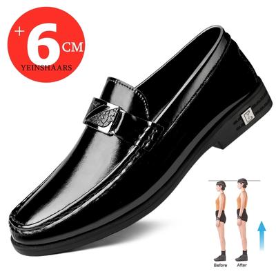 Zapatos Formales para Hombre Mocasines Planos/5cm Zapatos Elevadores para Hombre Zapatillas con Plataforma Piel de Vaca Suave Zapatos Casuales para Hombre para Aumentar la Altura Zapatos Más Altos