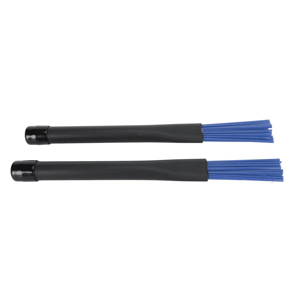 2pcs Retractable Brushes Professional Nylon Brushes Set with Rubber Handles for Rock Band Country Music Folk Mers