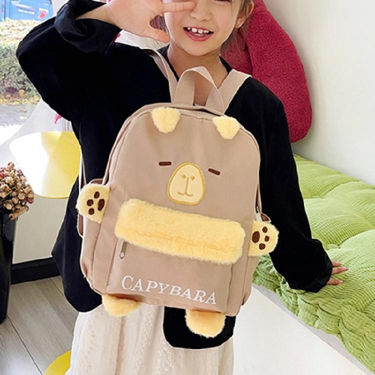 Sweet Cartoon Backpack for Girl Plush Backpack Large Capacity Backpack Book Bag Lovely Dolls Bag Student School Bag