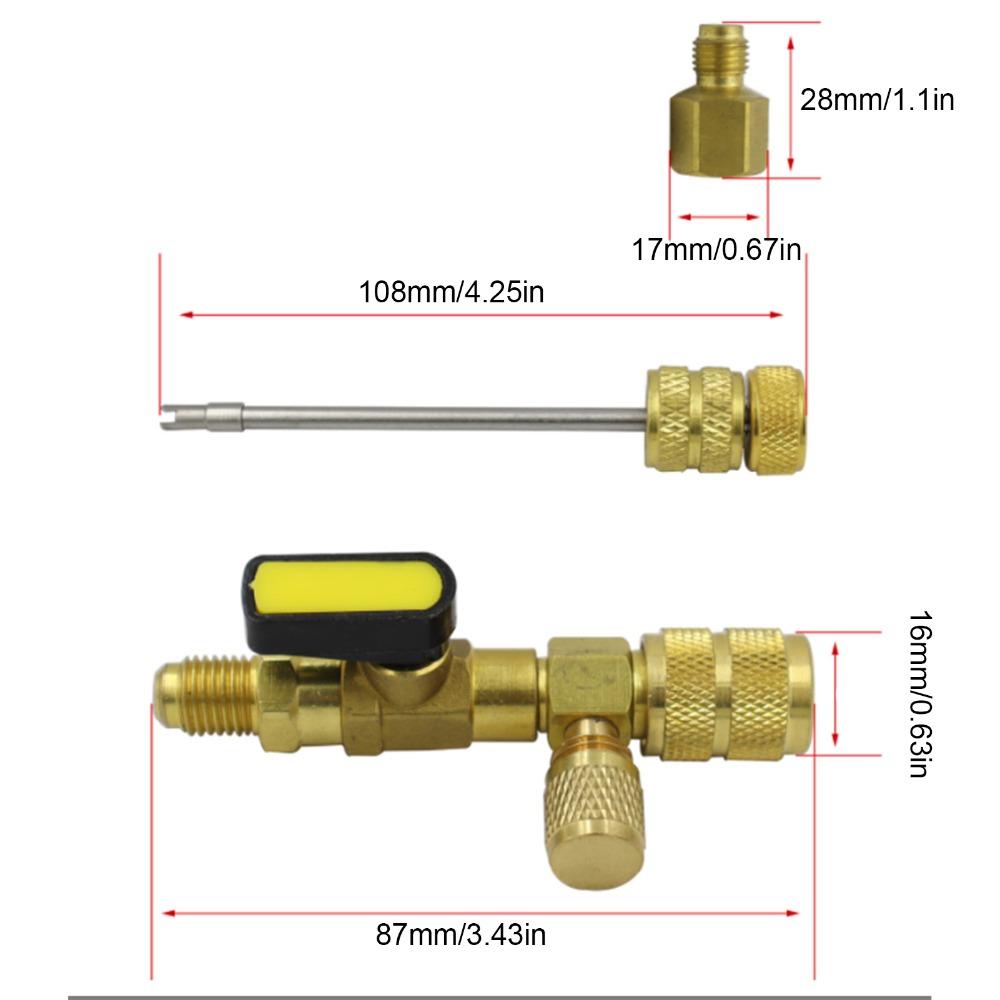 Brass Forged Body AC Valve Core Remover Valve Core Changer AC & Refrigeration Repair Technicians