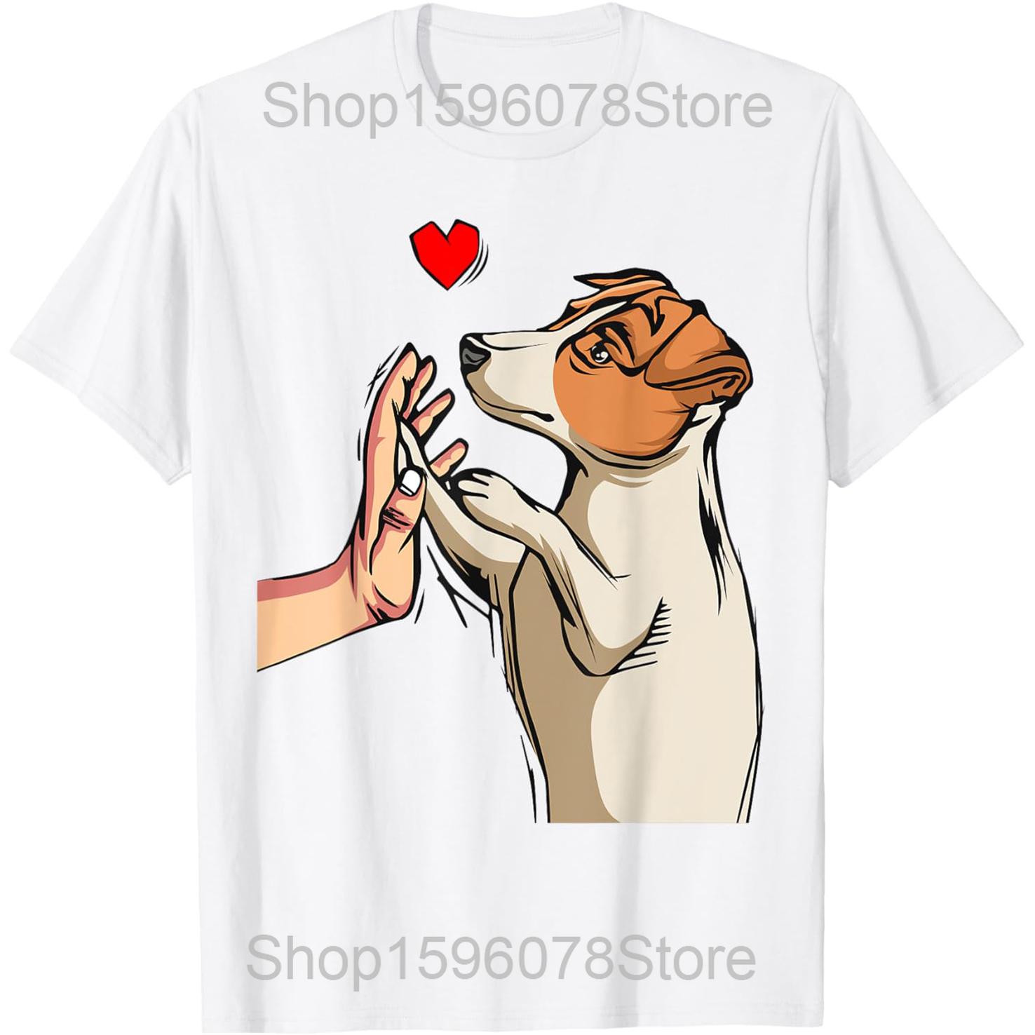 

Funny Jack Russell Terrier Love Dog Gift Idea T Shirts Men Cotton Humor Streetwear Tee Shirt Short Sleeve Unisex Loose Clothing S