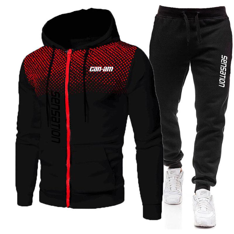 Winter Men's New Sports Casual Loose and Plush Thickened Baseball Suit Set 2024