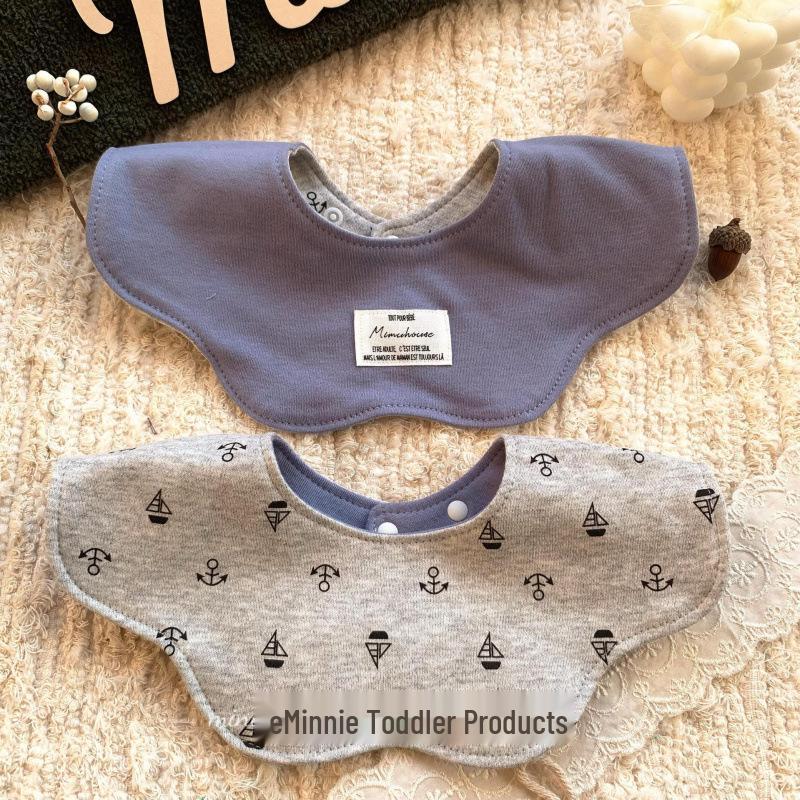 Korean Petal Baby Bib: Reversible, Anti-Vomit, All-Season Neck Scarf