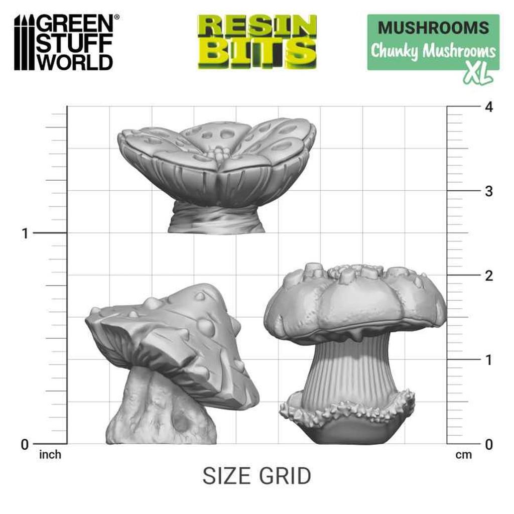 Green Staff World Non-Scale 3D Print Set Chunky Mushroom XL 3D Printer Kit GSWD-12963