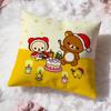 Cute R-RirakkumaS Cushion Cover Premium Comfort Reversible Pillow Cove -Two in One Design for Any Room & Car Interior