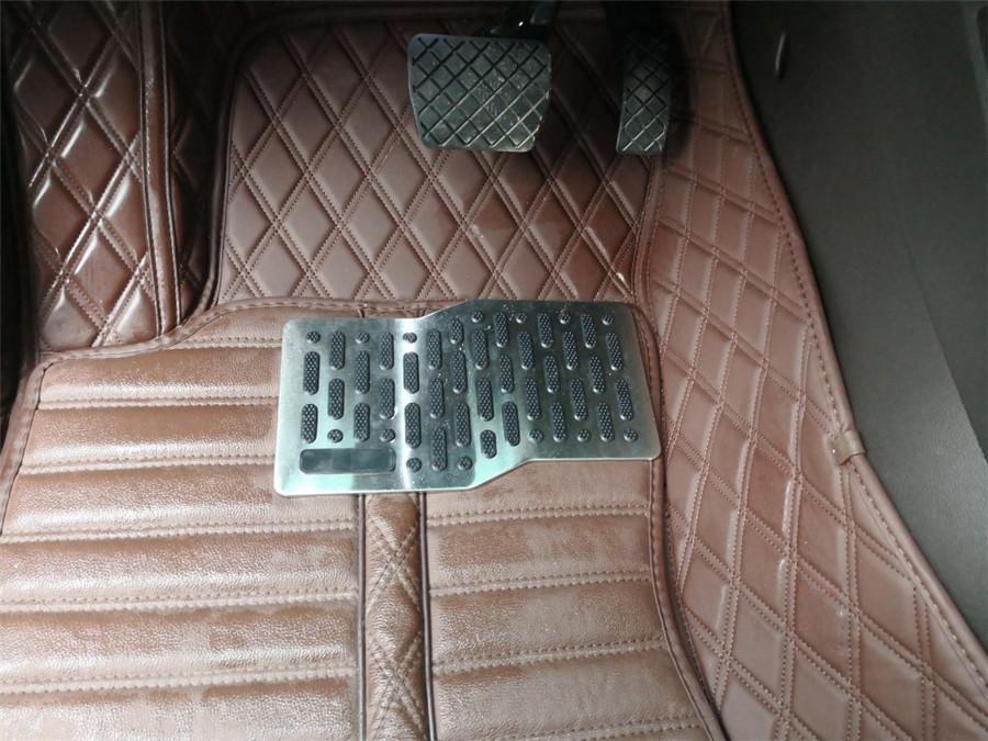 Universal Car Truck Floor Mats Stainless Steel Heel Plate Pedal  Carpet Pad Plat