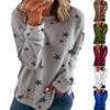 Tunic Casual Women Crew Neck Long Sleeve T Shirt Loose Star Print Tee Blouse Top