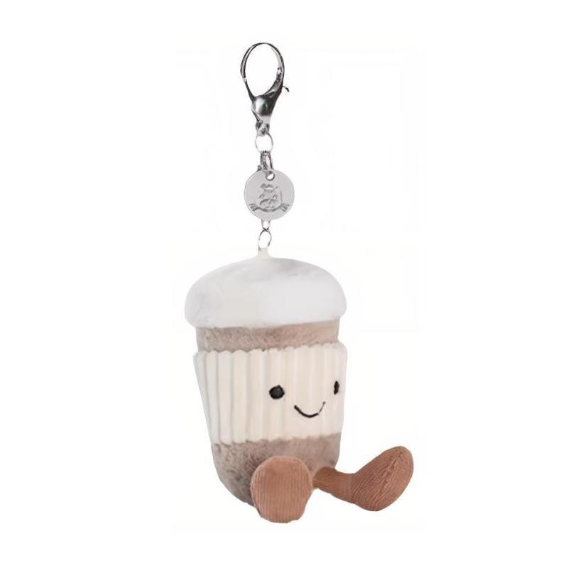 JELLYCAT Fun Items Series Take-out Coffee Bag Charm Doll Plush Pendant Sitting Height 12cm Height