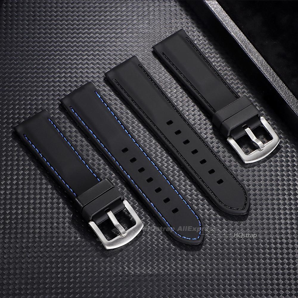 New Rubber Watch Strap 18mm 20mm 22mm 24mm 26mm Universal Replacement Bracelet Soft Waterproof Silicone Band for Men Women Belt