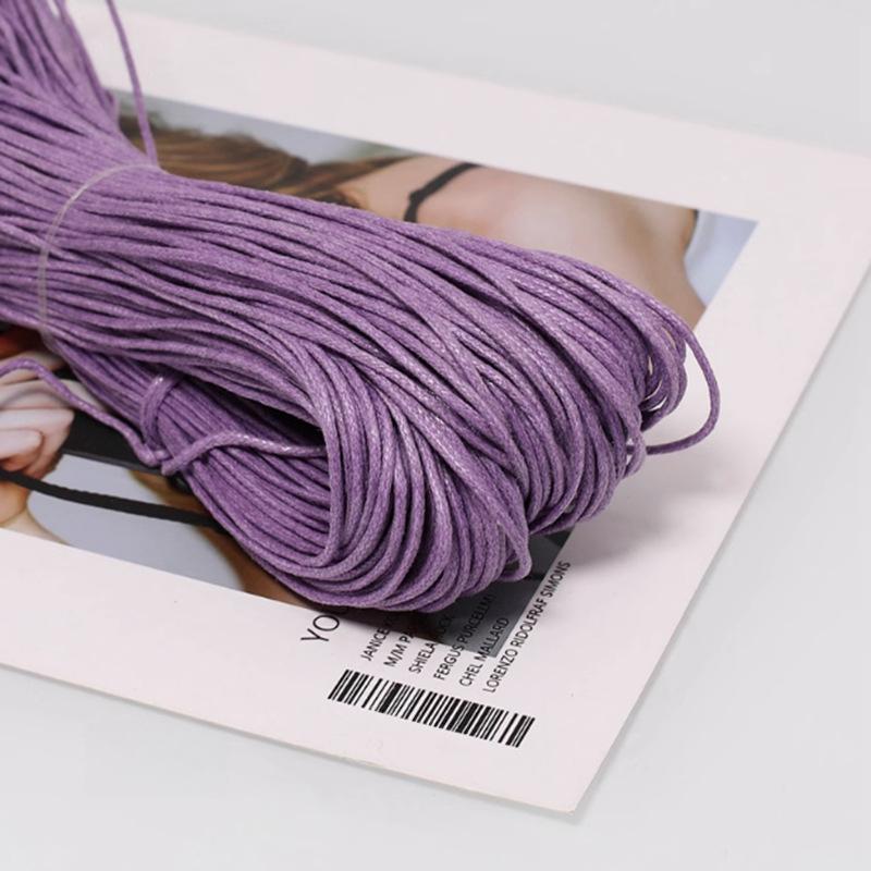 About 45m Wax Thread Cotton Cord Waxed Cotton Braided Rope for Braided Macrame Sewing Tools DIY Handmade Braided Rope Crafts