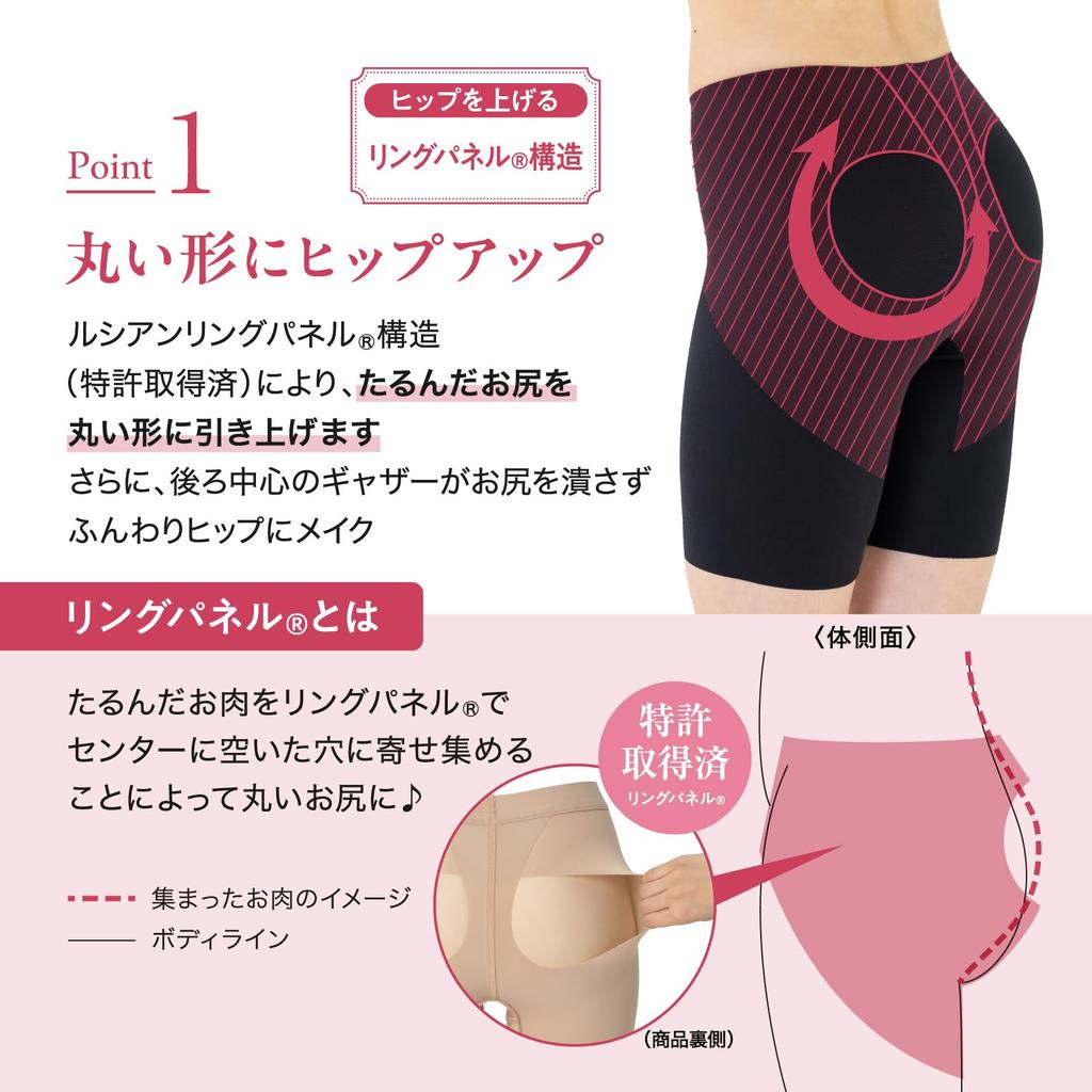 Clearly Lifts and Shapes the Creating a Shapely Size Long-length Girdle, Buttocks, Rounded, Bottom. Black, L.