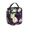 Invaders Zims Gir Lunch Bag  Portable Zipper Lunch Box Girls Office Print Cooler Bag Kawaii Waterproof Thermal Tote Handbags