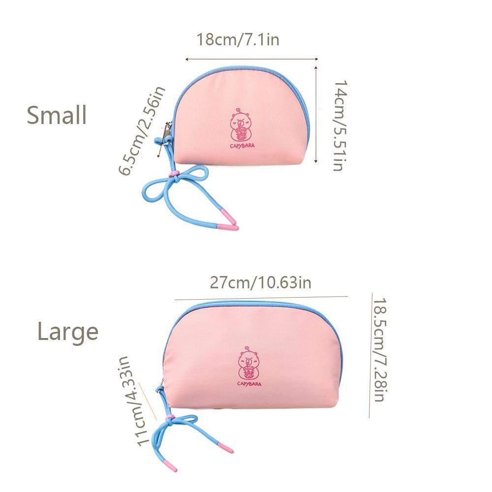 Color Blocking Cute Cosmetic Bag Large Capacity Travel Makeup Storage Bag  Shopping