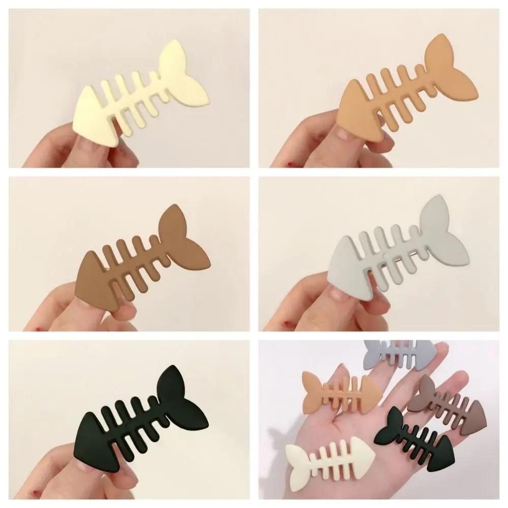 Simple Animal Fish Bone Hair Clip Plastic Headwear Geometry Hair Accessories Y2k Barrettes Girls
