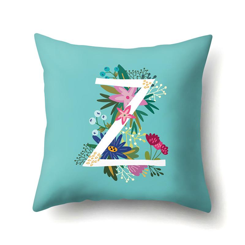 

Полиэстеровая наволочка Цветы Свежий Домашний Декор Принт Наволочка 26 Английских Букв Наволочка No pillow core