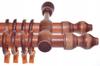Double Wooden Curtain Rod In Alder Color Wooden Curtain Rods 120 Cm
