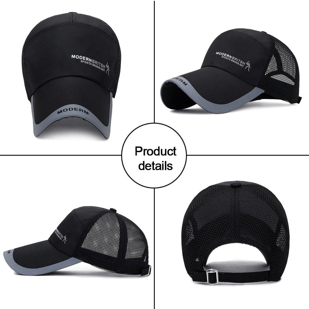Adjustable Cotton Quick Dry Snapback Hats Mesh Sun Hat Baseball Cap