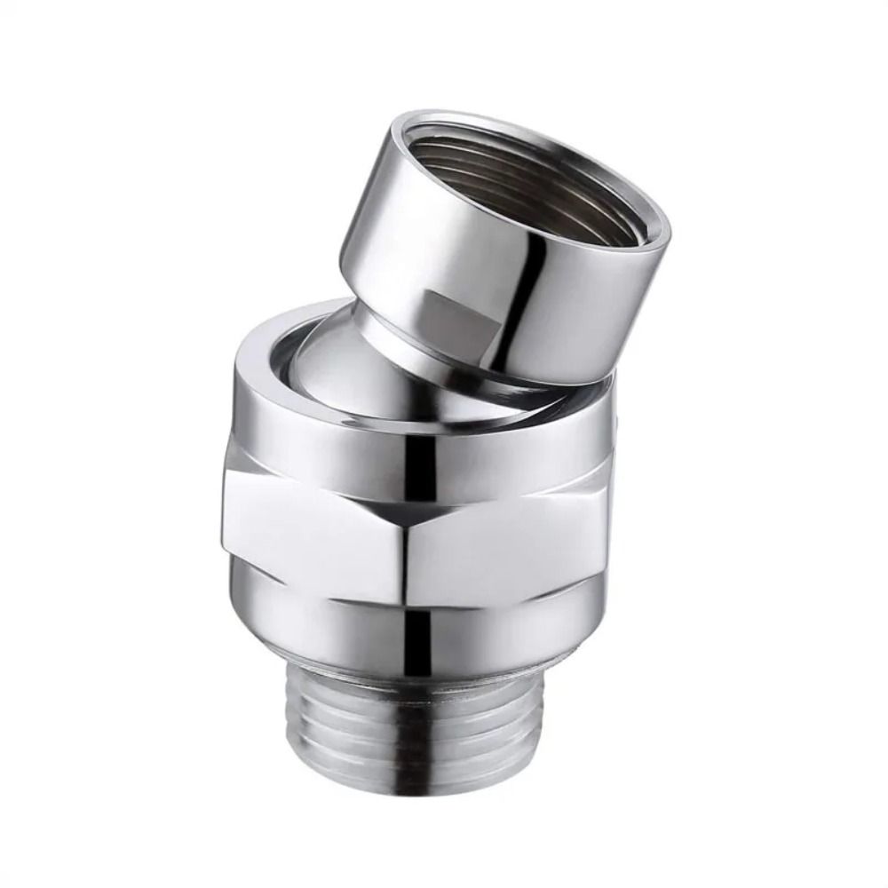 Copper Shower Swivel Ball Adapter Bracket G1/2 Shower Connector Adjustable Universal Shower Arm Extension серебряный