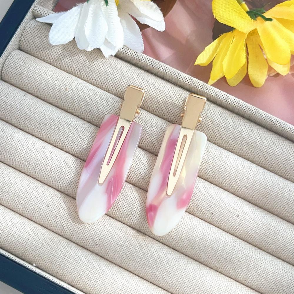 

2 шт./компл. заколки для волос без изгиба для женщин и девочек, акриловые заколки для укладки волос без заломов, маленькие заколки для челки, бесшовные заколки, аксессуары S3-Pink 4