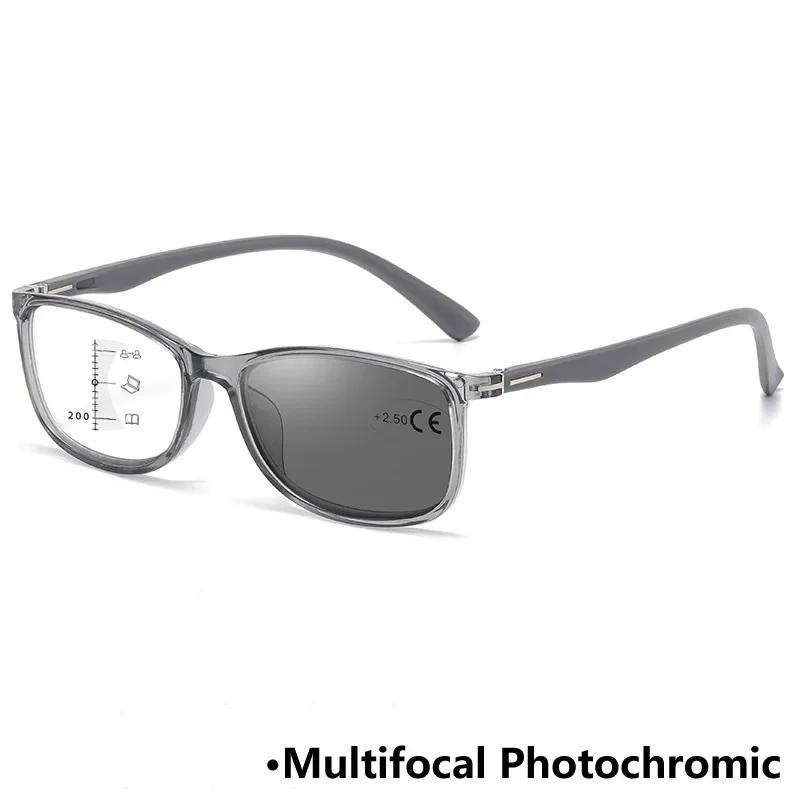 

Винтажные фотохромные очки для чтения Женские Мужские Модные Прогрессивные Мультифокальные Очки Изменение Цвета Ультралегкие Пресбиопия +100