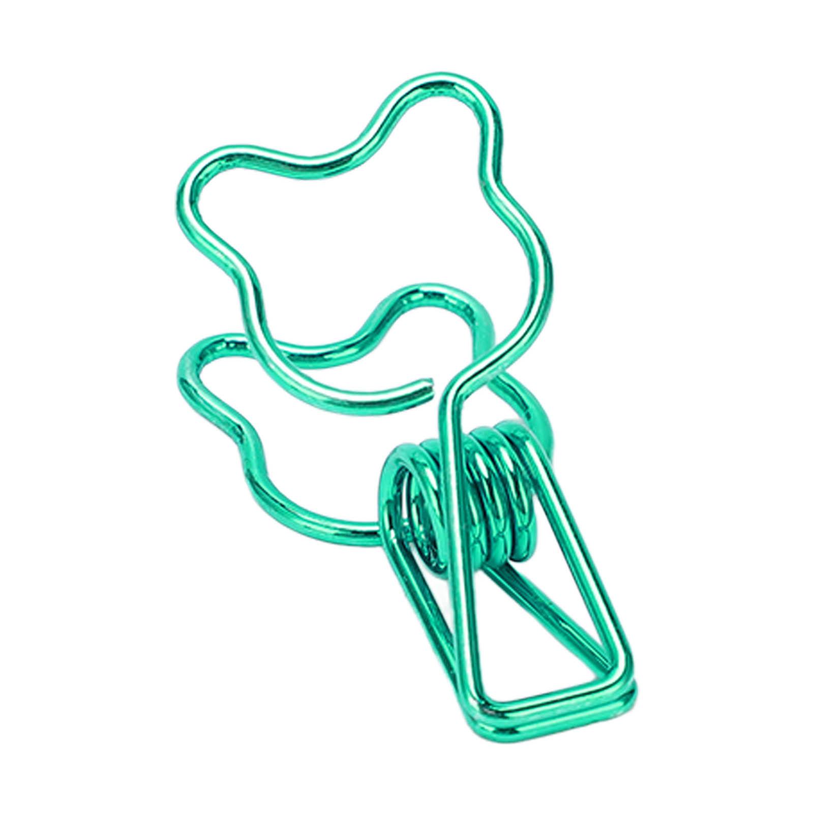 

100pcs Small Clips Multipurpose Innovative Little Bear Shape Strong Clamping Force Paper Clamp for