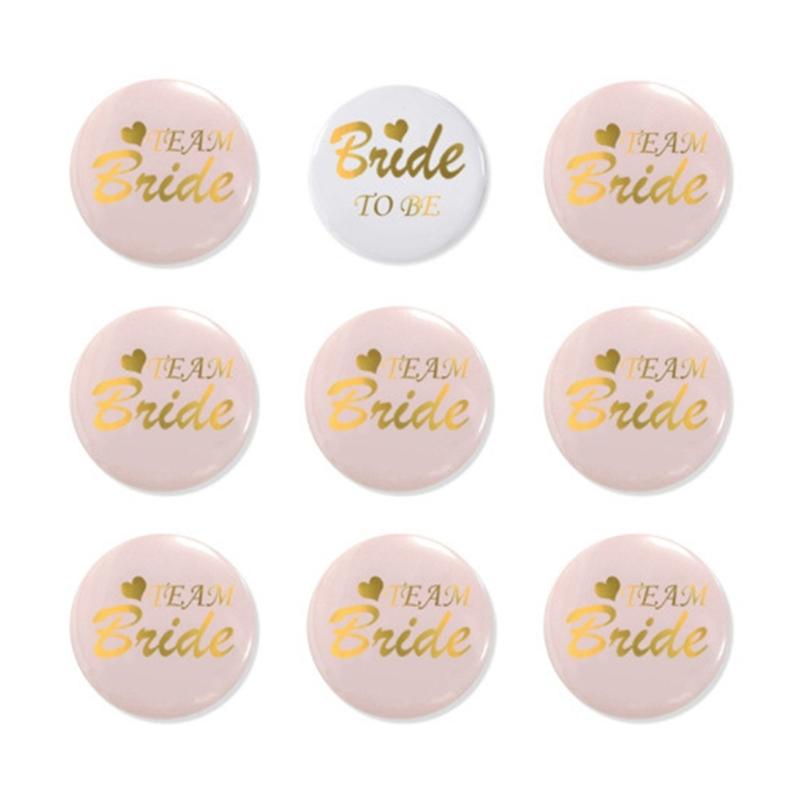 

Bride/Bridesmaids Badges for Bachelorette Party Wedding Shower Decorations Fashionable Bridal Clothing Accessories