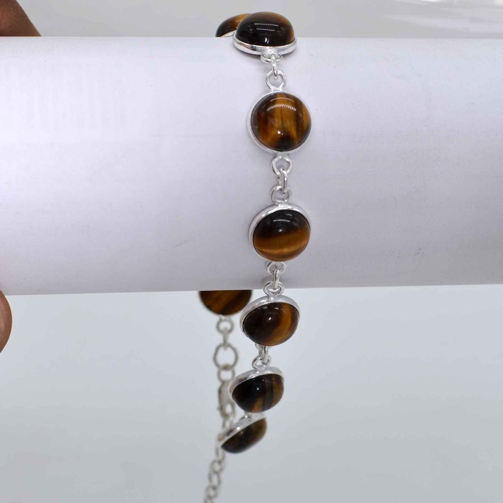 Ochi de tigru, argint 925, pentru femei, bijuterii pentru încheietura mâinii, brățară ovală pentru bărbați, ochi de tigru