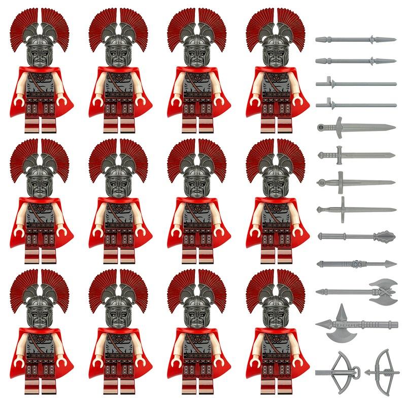 2025 Středověký rytíř Římští vojáci Vojenský Řím Pěchota Set Centurion Mini Figurky Příslušenství Cihlové Stavební Bloky Hračka