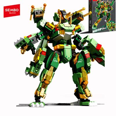 Non-Toxic Sembo Block Dinosaur Transformation Mecha Building Blocks Robot Model Assembly Bricks Decoration Kids Toys Children Birthday Gifts