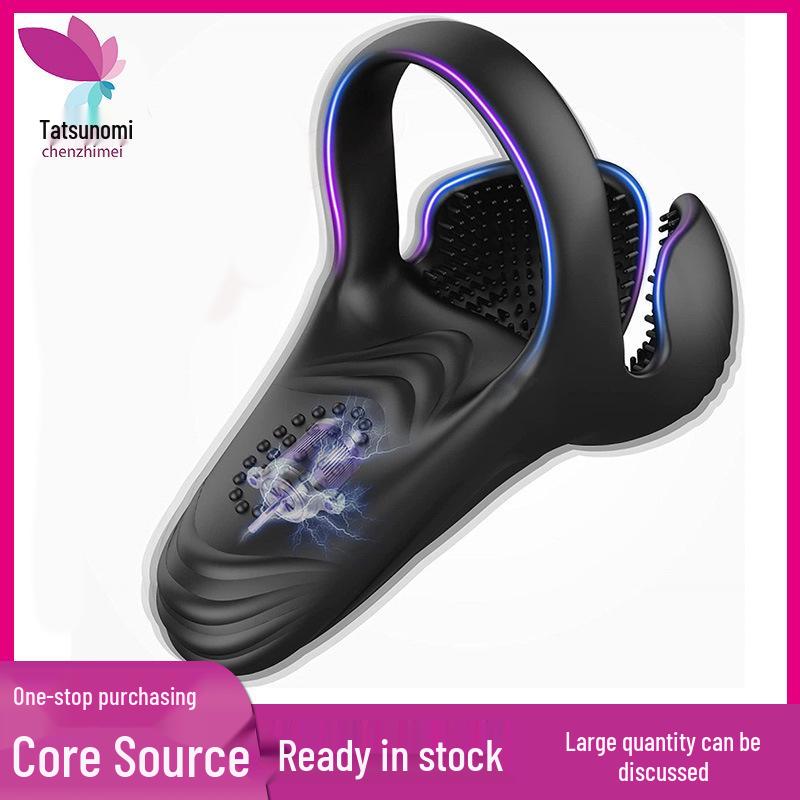Perona Vibrating Electric Male Masturbation Lock Ring with Charging Egg