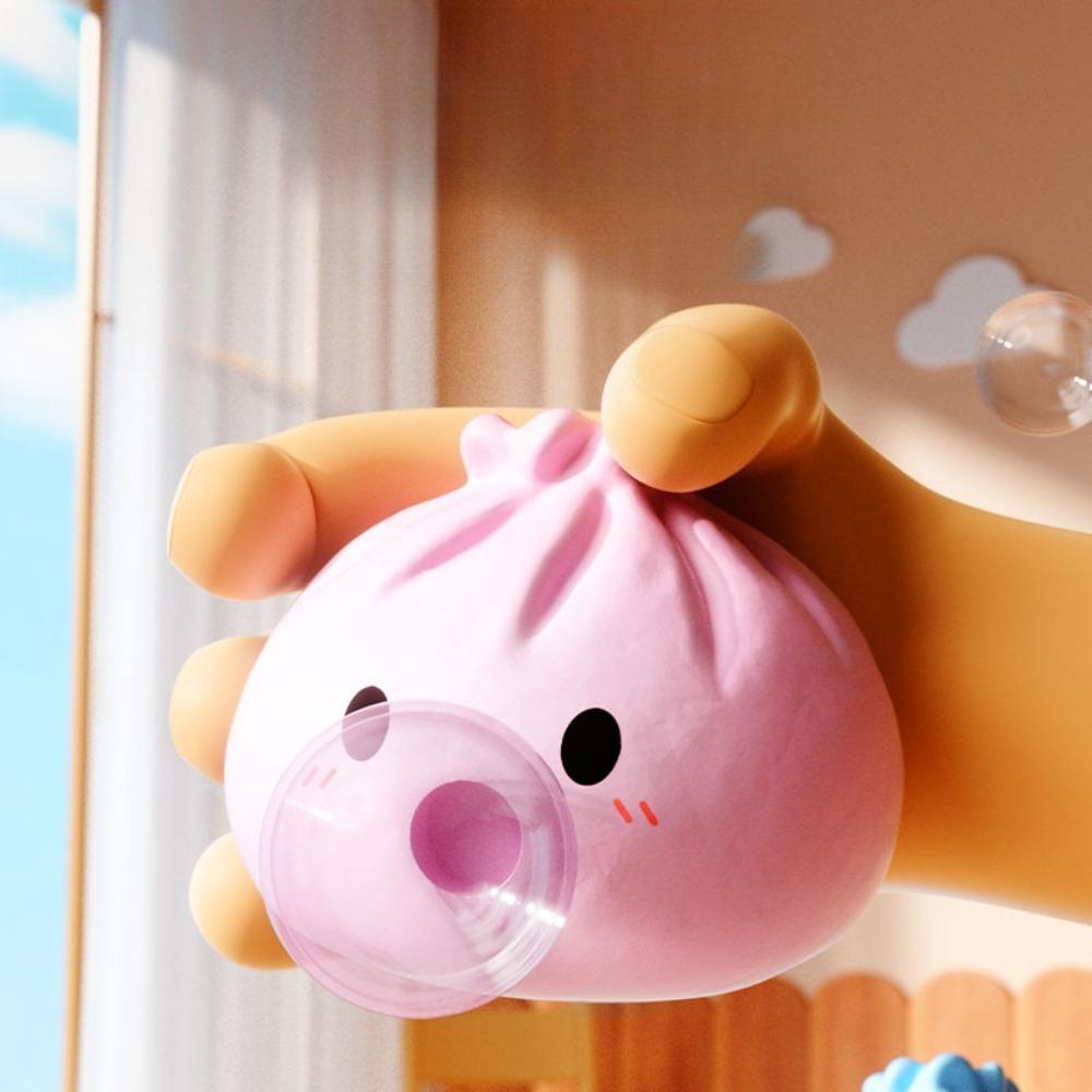 Soft Non Sticky Bun Shaped Bubble Squeeze Toy Rebound Simulation Food Stress Relief Decor