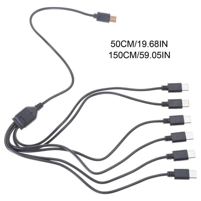 Type-C To Type-C Charging Splitter Adapter Cable 1 To 6 USB C Charging Cable Universal USB C Cable Only for Charging
