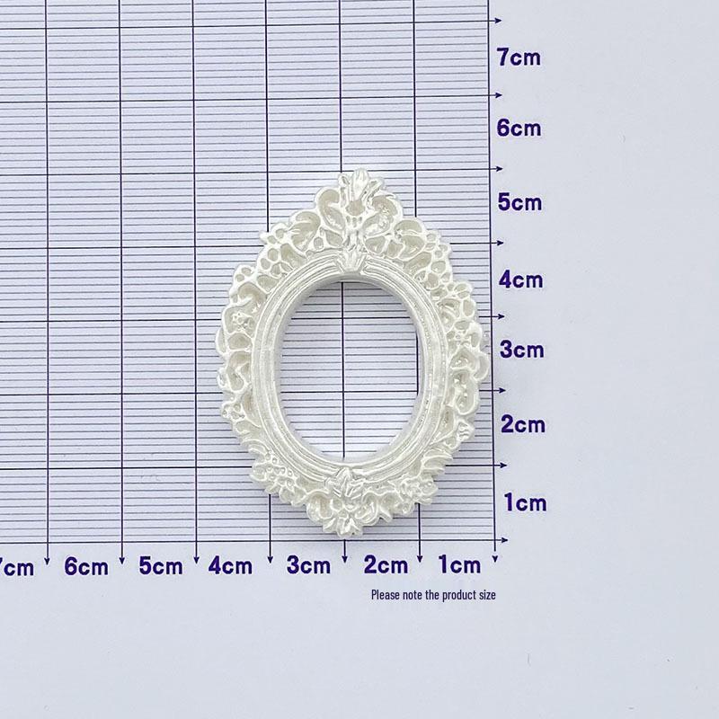 Retro Ovaler Fotorahmen DIY Harzornamente & Zubehör für Handyhüllen und Kopfschmuck