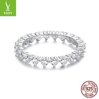 Anello Filo d'Amore Zircone Brillante da Donna Elegante Lusso Temperamento Anello in Argento Sterling S925 Transfrontaliero