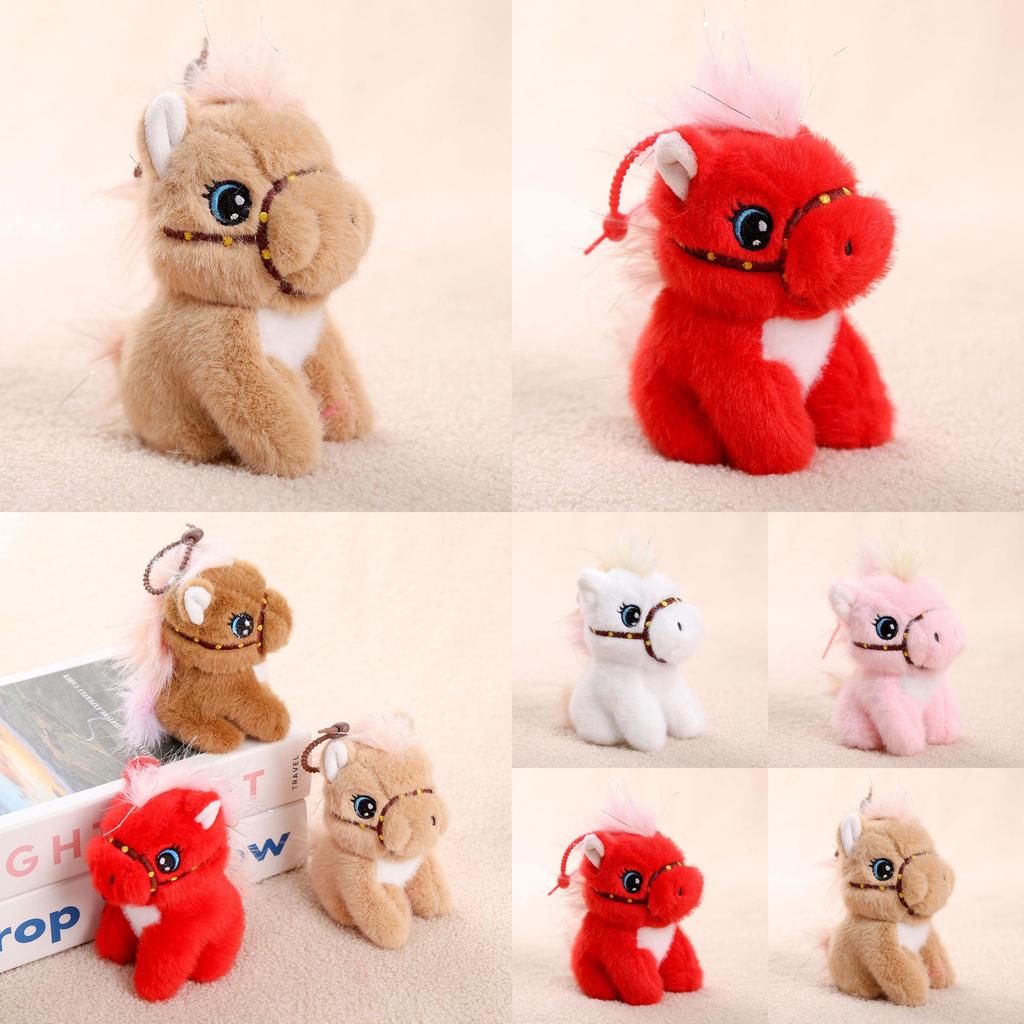 Animal Plush Keyring Featuring Sitting Pony Design For Kids And Teens