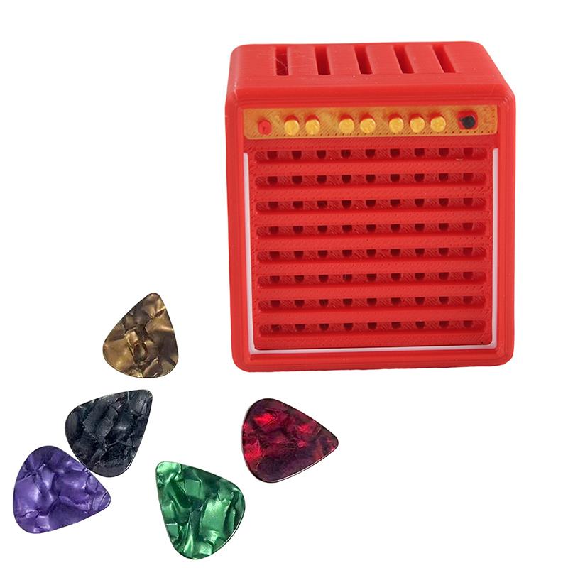 

3D Printed Guitar Picks Holder Box With 5 Guitar Picks Guitar Pick Display Holder, Amp Speaker Styled Pick Holder Guitar Pick A2