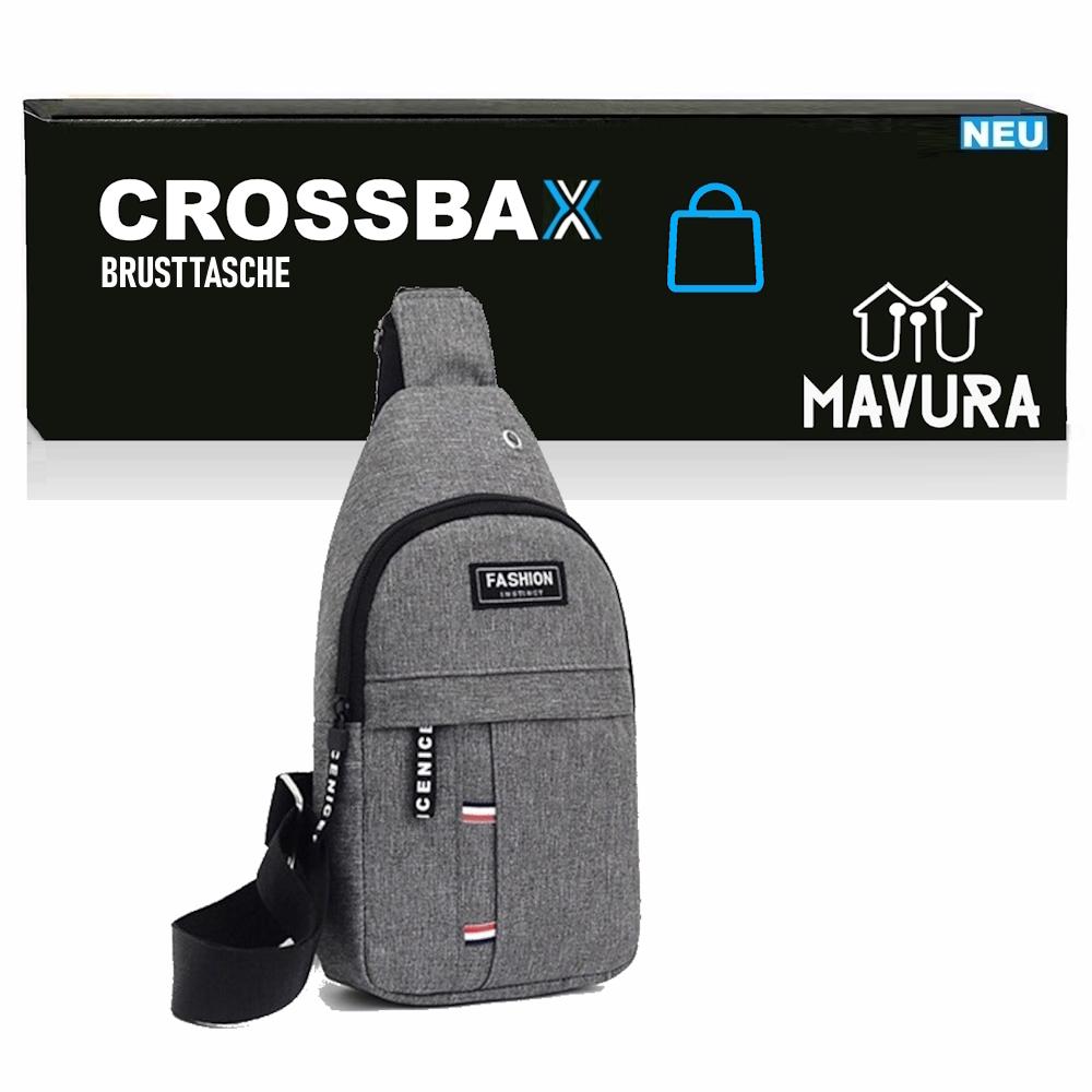 

CROSSBAX Нагрудна сумка Сумка через плече Сумка на плече Сумка-слінг кросбоді сіра