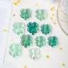 1PC Natural Crystal Green Fluorite Lucky Four Leaf Clover Pocket Ornament DIY Jewelry Household Supplies