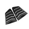 2PCS Glossy Black Rear Side Window Trim Spoiler Back Window Shutter Cover Louver Air Vent for Mazda 3 Axela Sedan