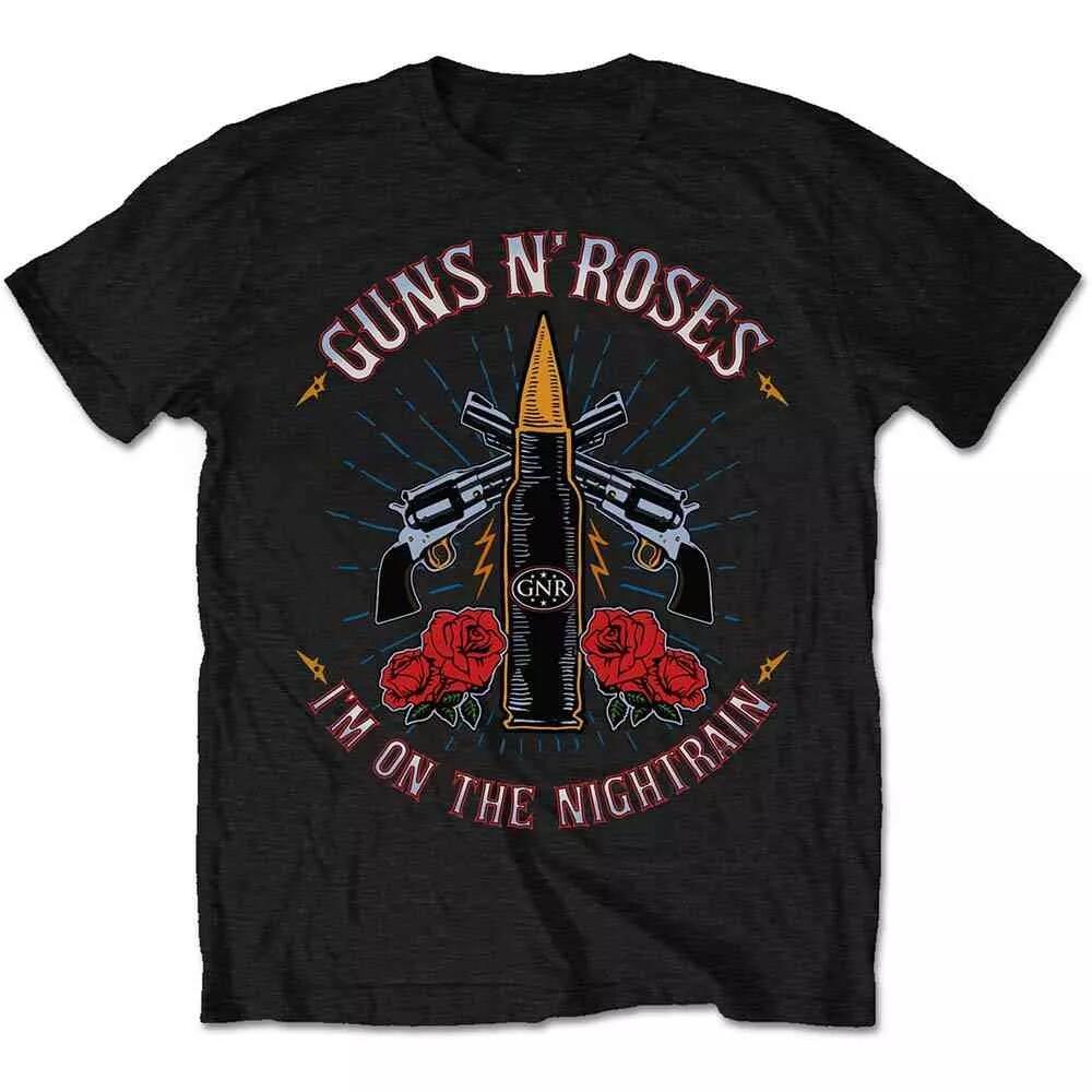 Hot Guns N Roses Band Retro Distressed Rock Loose Brand Oversized Loose Tshirt