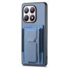 For Xiaomi 15T Case with Card Holder Kickstand Fiber Pattern Leather Back Cover