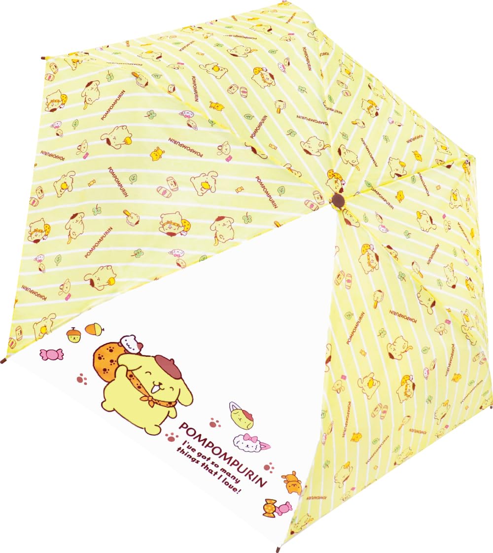 

Зонт складной Sanrio Pompompurin Stripe 53 см 90457 [J s Planning]