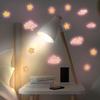 Pink and Dreamy Luminous Star and Cloud Wall Stickers, Children's Room Wall Decoration Stickers