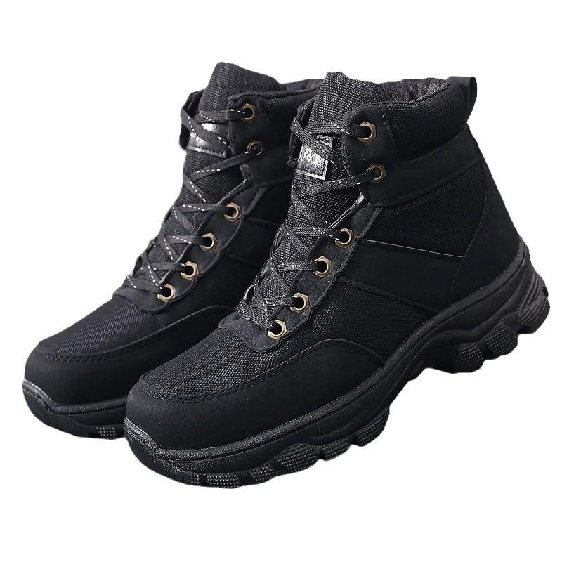 New winter snow boots men's high-top warm cotton shoes piled thickened thick-soled non-slip soft-soled cotton boots