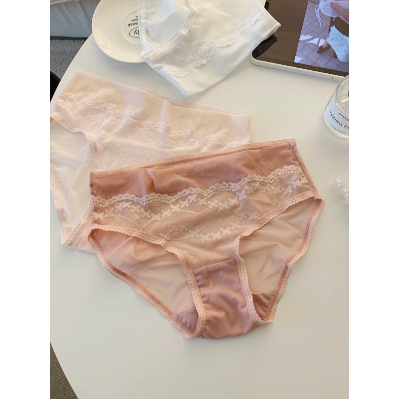Ladies Summer Light Luxury Sexy Lace Careful Machine Waist Triangle Briefs