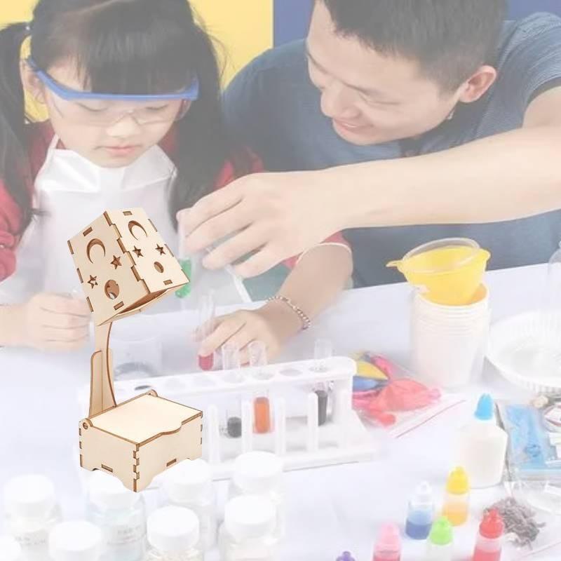 Elementary Diy Science Desk Lamp Children's Small Experiment Illuminating Night Light Wooden Educational Model Wholesale