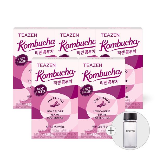 Teazen Kombucha Bangshow 10 sticks x 5 boxes (bottle included), Korea Kombucha