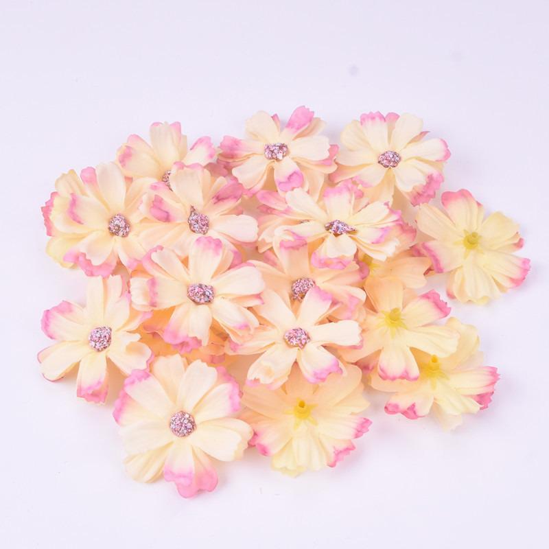 20/30Pcs Silk Daisy Artificial Flower Head Home Room Decoration Craft Flower Wreath DIY Party Bridal Wedding Decor New Year Gift